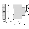 Disjoncteur modulaire, 20A, 1p, courbe C, DC