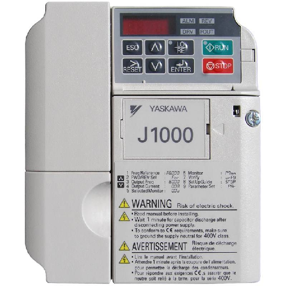 Vdf J1000, IP20, 3PH, 400V, ND: 5,4A 2,2kW, HD: 4,8A 1,5kW-Lire la description