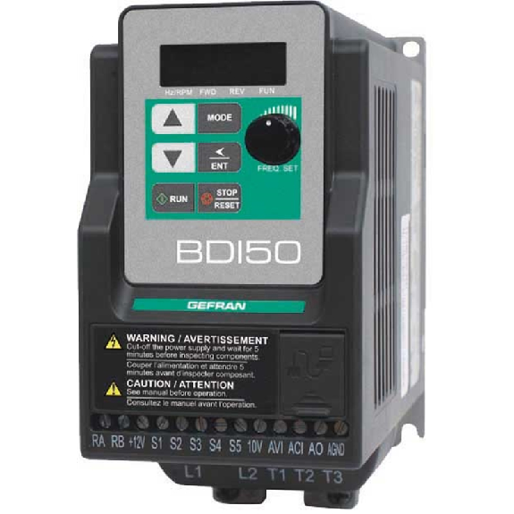 Vdf BDI50, IP20, 1PH 200-240V 2.2 kW 10.5A, filtre EMI, entrée PNP Vdf BDI50, IP20, 1PH 200-240V 2.2 kW 10.5A, filtre EMI, entrée PNP-Lire la description