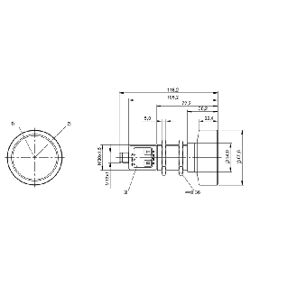 Ultrason Multi mode M30 PNP (x2) NO/NF P=600-8000mm Axial / M12 5P-Lire la description