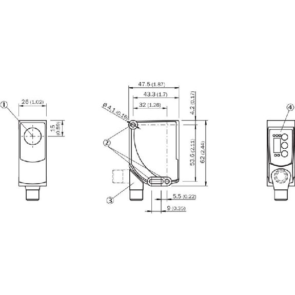 Dét. contraste PNP/NPN P=13mm ±5mm Led RVB ANA LO/DO / M12 4P Dét. contraste PNP/NPN P=13mm ±5mm Led RVB ANA LO/DO / M12 4P-Lire la description