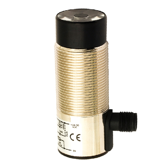 Dét. luminescence PNP P=30mm Led UV M30 LO/DO / M12 5P 90°-Lire la description