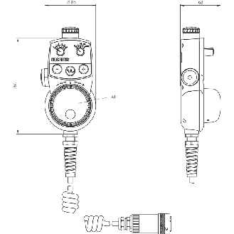 Pupitre portable AU 2NF, 3BP, 2 SÉLECT. ZXE3 BP 3 ÉTATS, 3.5 M SPI.-Lire la description