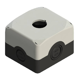 Boîte Technopolymère 1 trou, 22.5mm, grise, IP69K-Lire la description