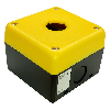Boite à bouton jaune (1 trou)