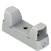 Boitier vide 3 trous avec protections pour commande bimanuelle
