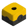 Boîte Technopolymère 1 trou, 22.5mm, jaune, IP69K