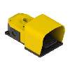 Pédale de cde simple jaune avec protection 1NO+1NF rupt. brusque