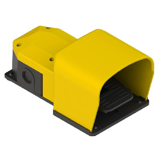 Pédale de cde simple jaune avec protection 2NF rupture brusque-Lire la description
