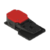 Interrupteur à pédale simple sans protection, rouge, 1NO+1NF rupture brusque, IP65, 1x M20x1,5 - PA 20101-M2