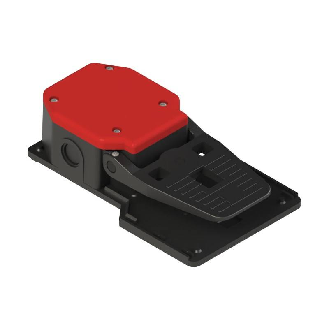 Interrupteur à pédale simple sans protection, rouge, 1NO+1NF rupture brusque, IP65, 1x M20x1,5 - PA 20101-M2-Lire la description