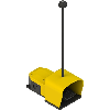 Pédale de cde simple jaune avec protection 1NO+1NF (x2)