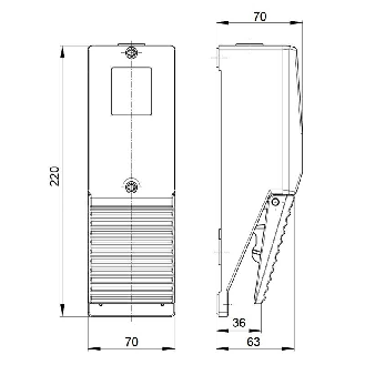 Pédale de commande simple en métal avec rupture brusque-Lire la description