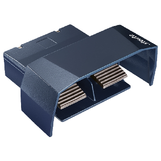 Pédale de cde double capot, métal, bleu acier RAL5011-Lire la description