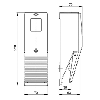 Pédale de cde simple, métal, potentiometre 10KOhm, micro-contact inv.