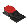 Interrupteur à pédale simple sans protection, rouge, 2x (1NO+1NF) rupture brusque, IP65, 1x M20x1,5 - PA 20201-M2