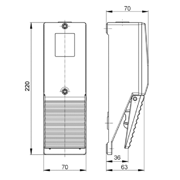 Pédale de commande en métal avec potentiomètre et micro-contact-Lire la description