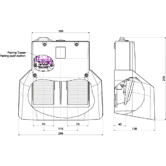 Pédale de commande sans fil 2,4 - 2,4835 GHz-Lire la description