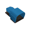 Pédale de cde simple bleue avec protection 1NO+1NF rupt. brusque