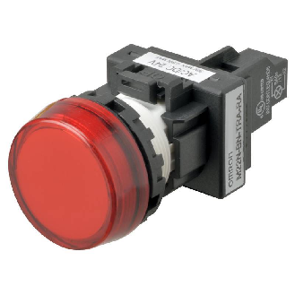 Voyant Ø22mm plat marqué rouge led rouge 24Vac/dc bornes à vis-Lire la description