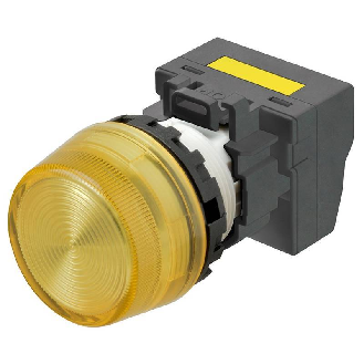 Voyant Ø22mm en saillie jaune led jaune 230Vac push-in-Lire la description