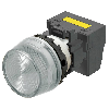 Voyant Ø22mm en saillie blanc led blanche 230Vac push-in