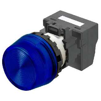 Voyant Ø22mm en saillie bleu led bleue 24Vac/dc push-in-Lire la description