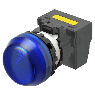 Voyant Ø22mm semi-sphérique bleu led bleue 230Vac push-in-Lire la description