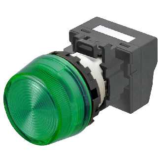 Voyant Ø22mm en saillie vert led verte 24Vac/dc push-in-Lire la description