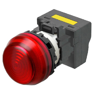 Voyant Ø22mm semi-sphérique rouge led rouge 230Vac push-in-Lire la description