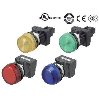 Voyant Ø22mm semi-sphérique rouge led rouge 24Vac/dc bornes à vis-Lire la description