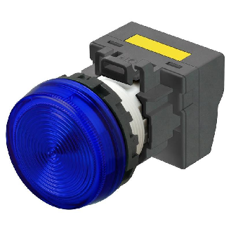 Voyant Ø22mm plat bleu led bleue 230Vac push-in-Lire la description