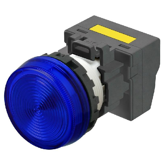 Voyant Ø22mm plat bleu led bleue 230Vac push-in-Lire la description