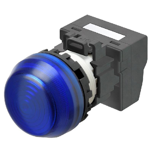 Voyant Ø22mm semi-sphérique bleu led bleue 24Vac/dc push-in-Lire la description