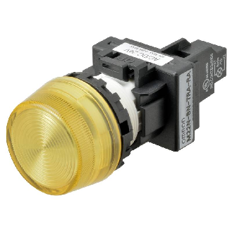Voyant Ø22mm en saillie jaune led jaune 24Vac/dc bornes à vis-Lire la description