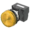 Voyant Ø22mm plat jaune led jaune 24Vac/dc push-in