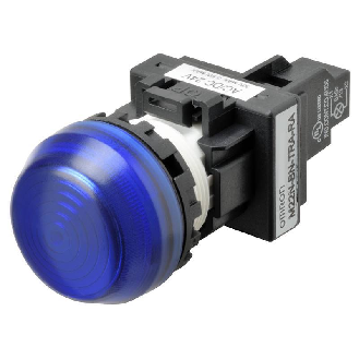 Voyant Ø22mm semi-sphérique bleu led bleue 230Vac bornes à vis-Lire la description