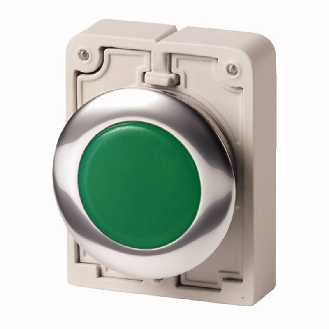 Voyant lumineux 30mm, flush, vert-Lire la description