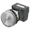 Voyant Ø22mm plat blanc led blanche 24Vac/dc push-in