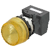 Voyant Ø22mm en saillie jaune led jaune 24Vac/dc push-in