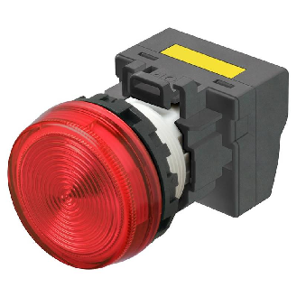 Voyant Ø22mm plat rouge led rouge 230Vac push-in-Lire la description