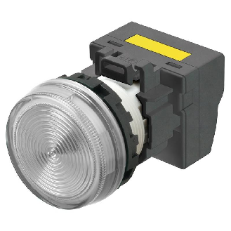 Voyant Ø22mm plat blanc led blanche 230Vac push-in-Lire la description