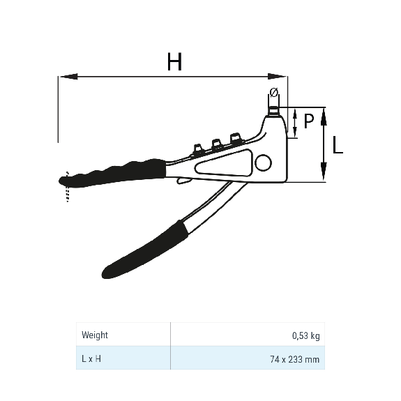 GO-55 Hand-Blindnietsetzgerät Blindniet-Handzange - Stück GO-55 Hand-Blindnietsetzgerät Blindniet-Handzange - Stück-Beschreibung lesen