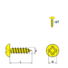 DIN 7981 - ISO 7049 Vis à Tôle-Tête Cylindrique Bombée acier zingué C 4,2x13 mm - 1000 pièces