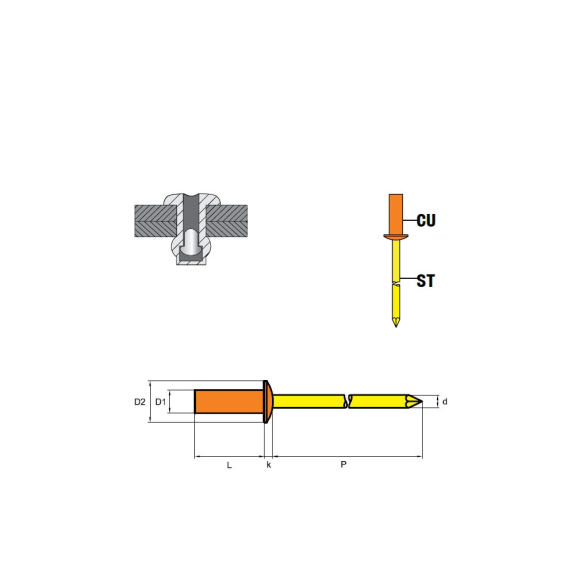 CUP Dicht-Becherblindniete CU/ST - Flachkopf - 3,2x8 mm - 1000 Stück CUP Dicht-Becherblindniete CU/ST - Flachkopf - 3,2x8 mm - 1000 Stück-Beschreibung lesen
