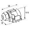 Couvercle pour répartiteurs M12 8 voies 5p avec câble 25m PUR/PVC