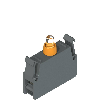 Bloc à DEL avec fixation sous le couvercle, orange, 230 Vac, HL
