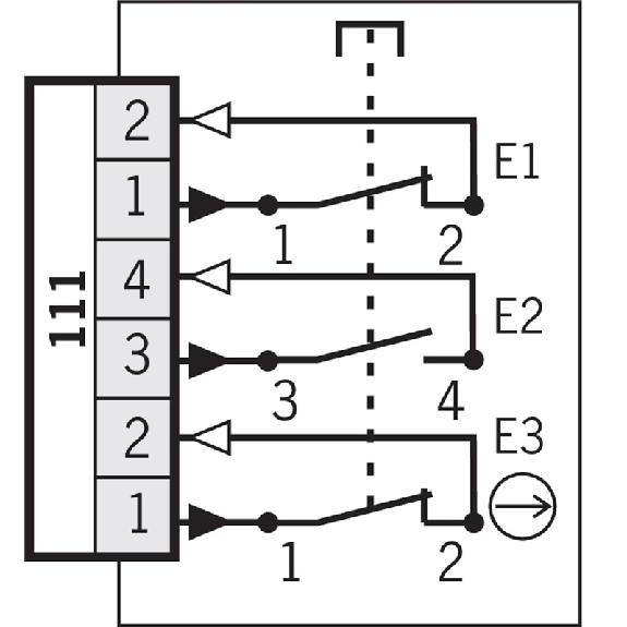 Commande d'assentiment 1F+1O+1O, 3 positions, fiches plates-Lire la description
