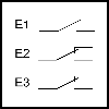 Commande d'assentiment 2BP 1NO +/- perçage pour AU / PE spiralé