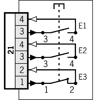 Commande d'assentiment 2F+1O 2 positions avec câble spiralé 5m-Lire la description